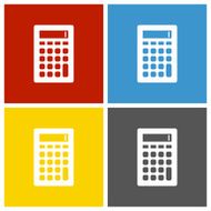 Calculator icon on square buttons