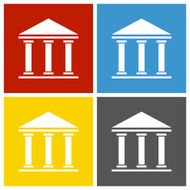 Bank icon on square buttons N21