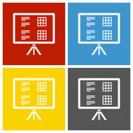 Presentation icon on square buttons N3