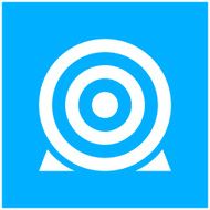 Target icon on a blue background N10