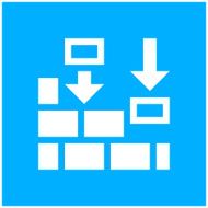 Wall icon on a blue background N7