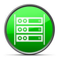 Computer Server icon on a round button N11