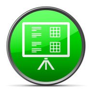Presentation icon on a round button N11
