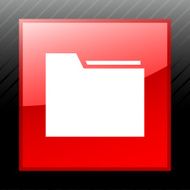 Folder icon on a square button N2