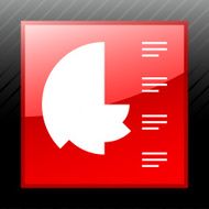 Coxcomb Chart icon on a square button N18