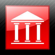 Bank icon on a square button N35