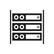 Computer Server icon on a white background N8