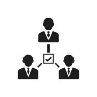 Leadership icon on a white background N14