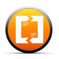 Chevron Chart icon on a round button N75
