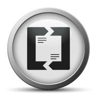 Chevron Chart icon on a silver button N7