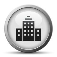 Office Building icon on a silver button N9