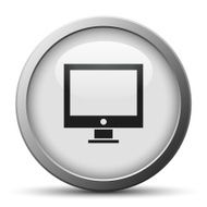 Computer icon on a silver button N3