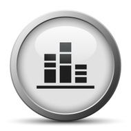 Bar Graph icon on a silver button N18