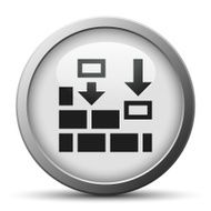 Wall icon on a silver button N6
