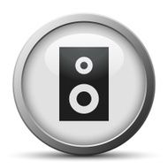 Audio Speaker icon on a silver button