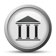 Bank icon on a silver button N9