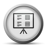 Presentation icon on a silver button N2
