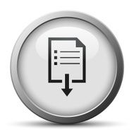 Document Downloading icon on a silver button