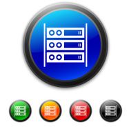 Computer Server icon on round buttons N3