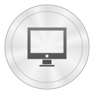 Computer icon on a round button N22