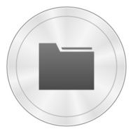 Folder icon on a round button N4