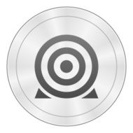 Target icon on a round button N72