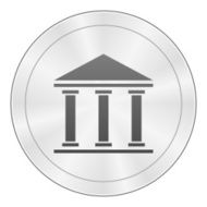 Bank icon on a round button N76