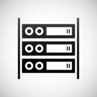 Computer Server icon on a white background N9