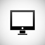 Computer icon on a white background N16