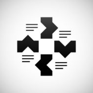 Flowchart icon on a white background N92