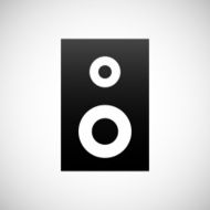 Audio Speaker icon on a white background N3