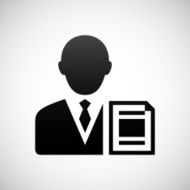 Businessman icon on a white background N124