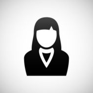 Businesswoman icon on a white background N30