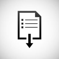 Document Downloading icon on a white background N2