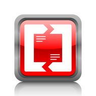Chevron Chart icon on a square button N36