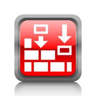 Wall icon on a square button N25
