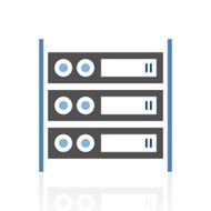 Computer Server icon on a white background N10