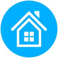 Home icon on a round button N53