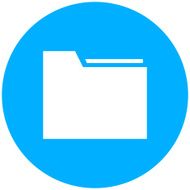 Folder icon on a round button N5