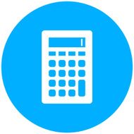 Calculator icon on a round button N5