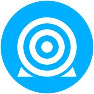 Target icon on a round button N73