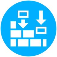 Wall icon on a round button N53