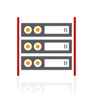 Computer Server icon on a white background N11