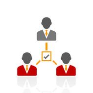 Leadership icon on a white background N17