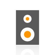 Audio Speaker icon on a white background N5