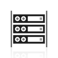Computer Server icon on a white background N12