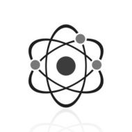 Atom icon on a white background N5