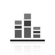 Bar Graph icon on a white background N124