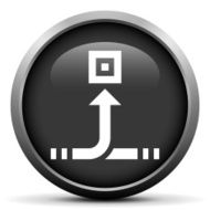 Conveyor icon on a round button N53