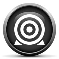 Target icon on a round button N74